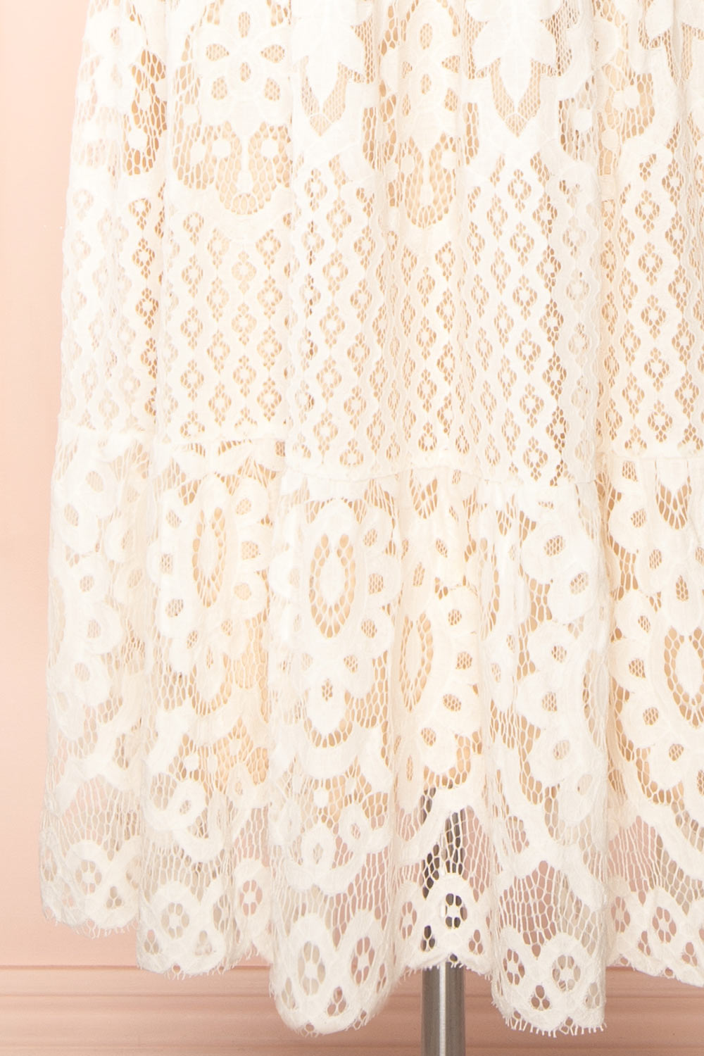 Culla | Lace Ivory Midi Skirt