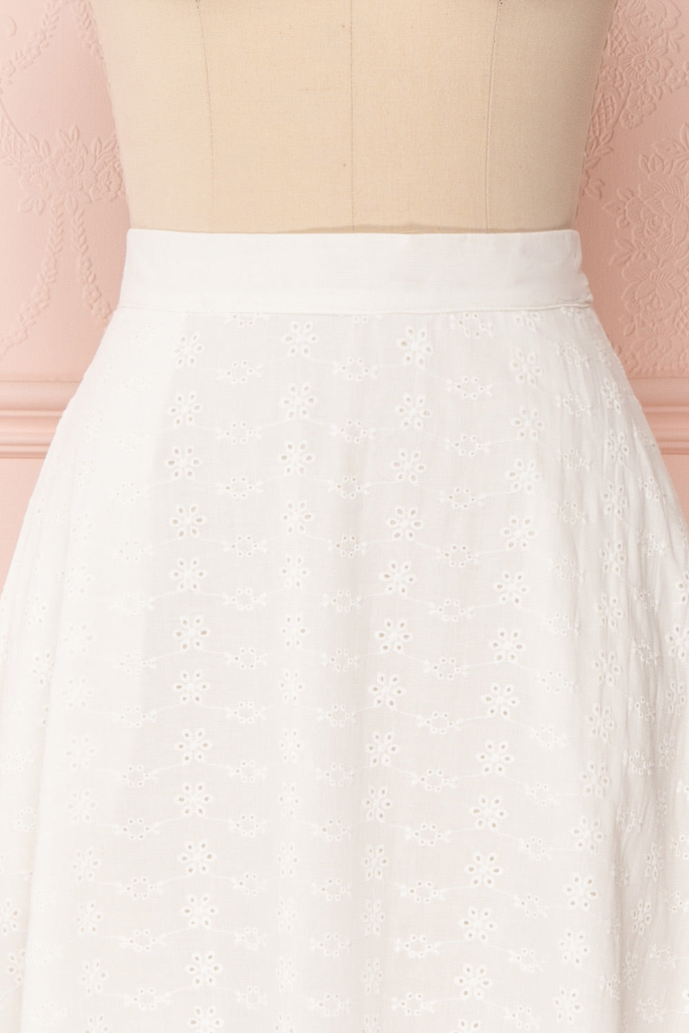 Sarika White Floral Openwork A-Line Skirt | Boutique 1861 3