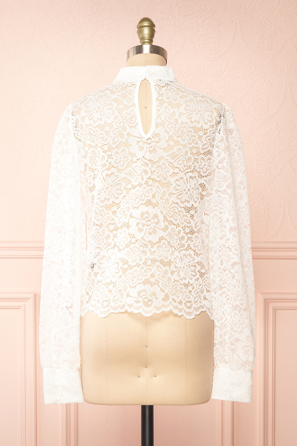 Dahana Ivory Floral Lace Blouse | Boutique 1861 back view