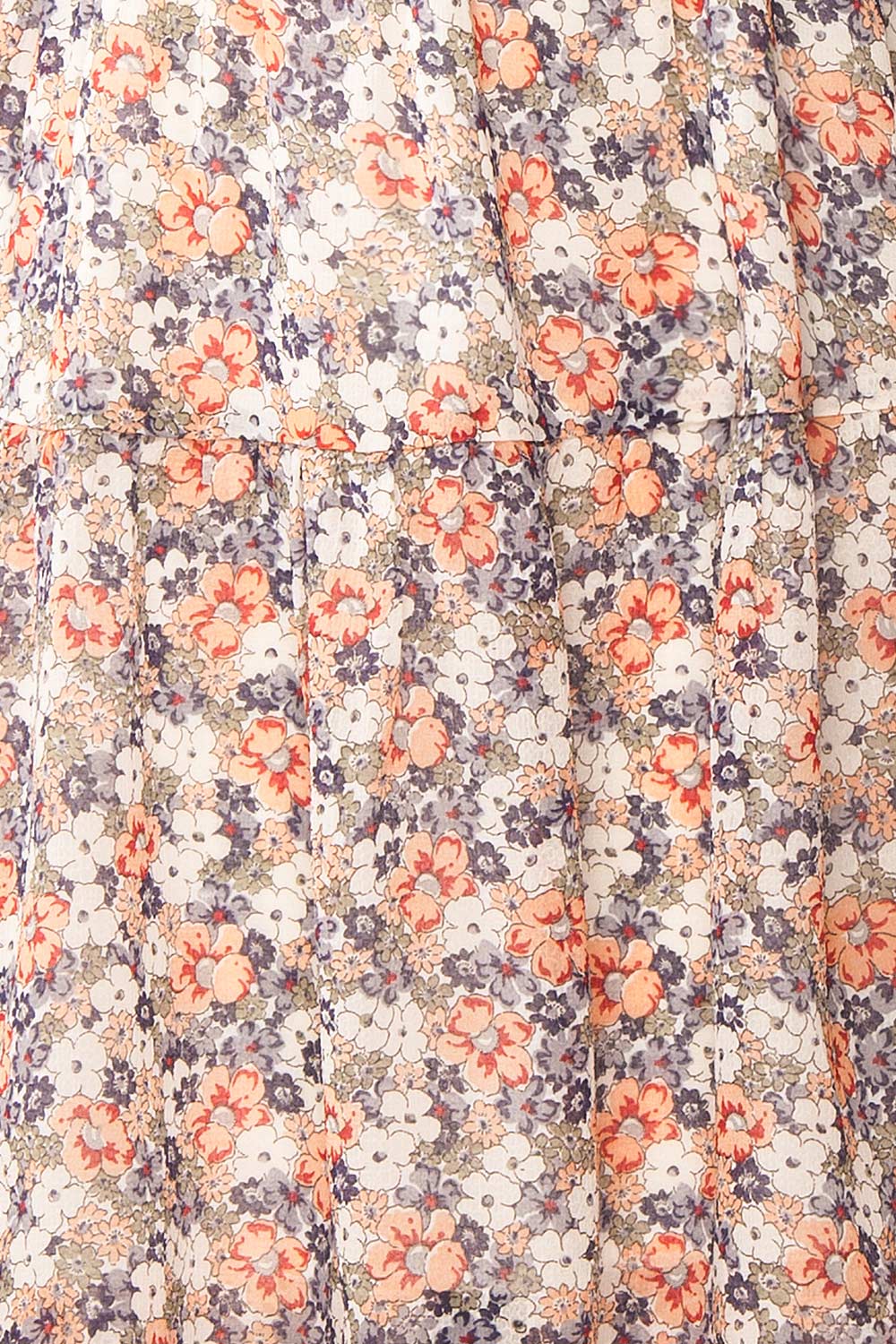Daniela Balloon Sleeve Short Floral Dress | Boutique 1861 fabric close up
