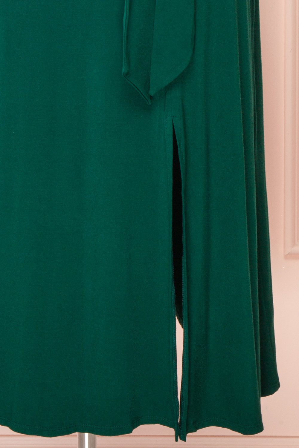 Deliciae Plus Size Green Midi Dress w/ Fabric Belt | Boutique 1861 details