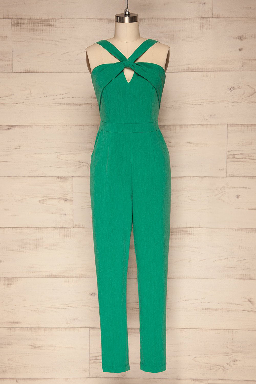Demma Seaweed Green Halter Jumpsuit | La Petite Garçonne