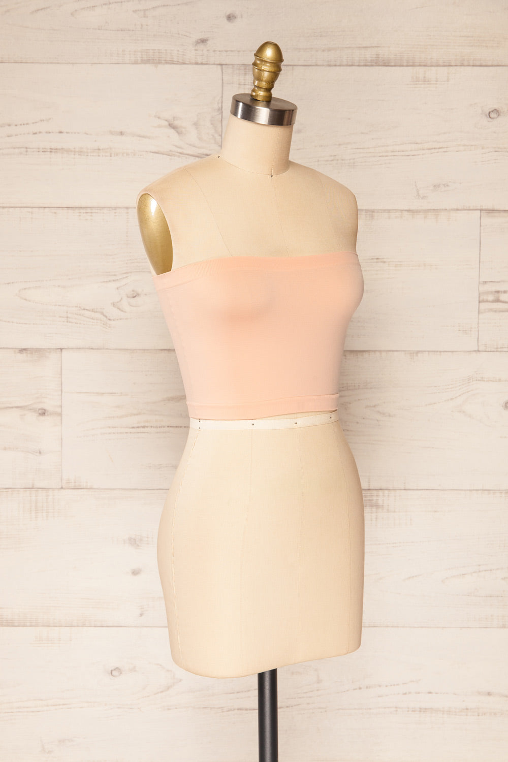 Dolna Peach Stretchable Bandeau Top | La Petite Garçonne side view