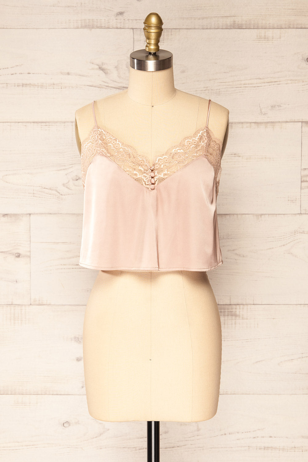 Dortmund Cropped Camisole w/ Lace | La petite garçonne front view