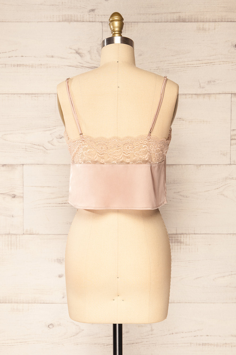 Dortmund Cropped Camisole w/ Lace | La petite garçonne back view