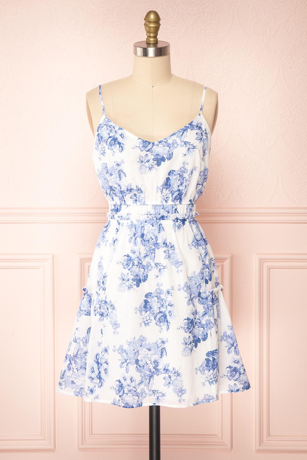 Draba | Floral A-Line Short Dress Draba | Floral A-Line Short Dress