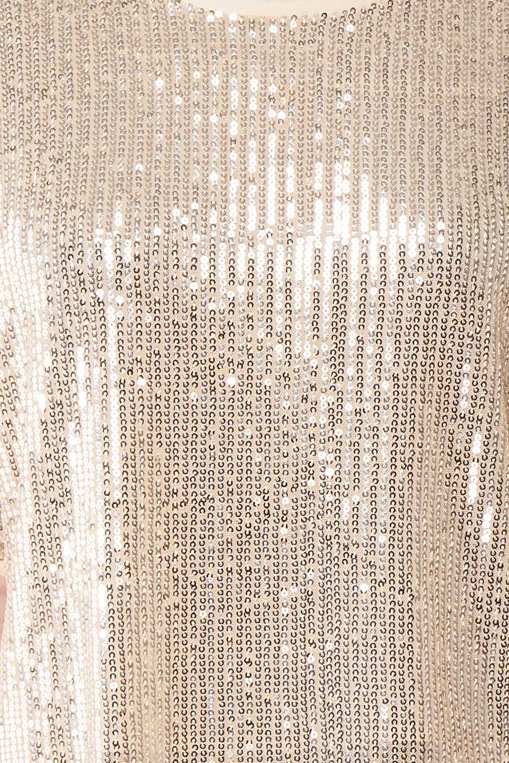 Eesha Beige Sequin Top | Haut à Paillettes fabric close up | Boutique 1861 fabric detail