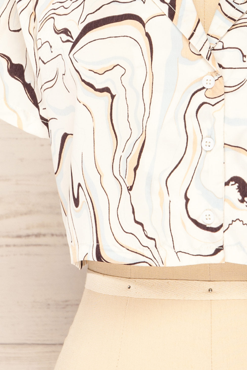 Eidesvaagen Marbled Cropped Top | La petite garçonne bottom