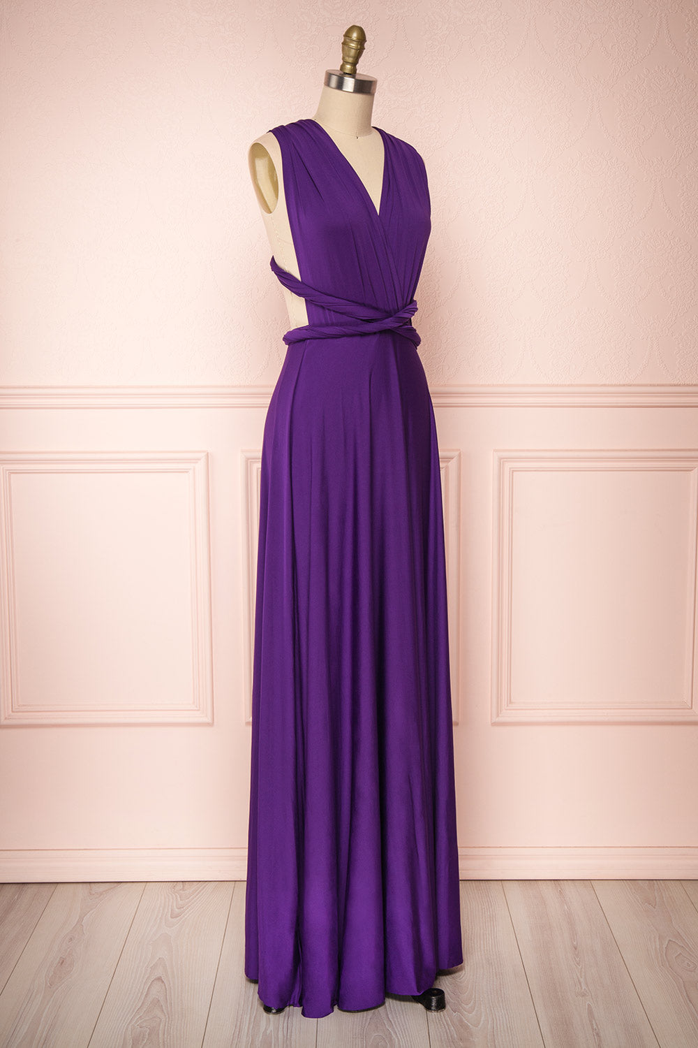 Elatia Aubergine | Purple Maxi Convertible Dress