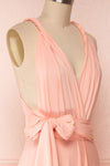 Elatia Blush Light Pink Convertible Dress side close up | Boudoir 1861 side close-up