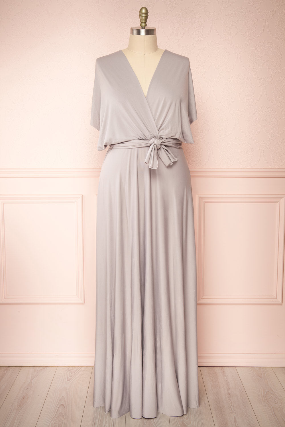 Elatia Lune Gray Convertible Infinity Dress | Boudoir 1861 front view plus