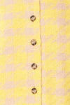 Elche Yellow Houndstooth Oversized Shacket | La petite garçonne fabric
