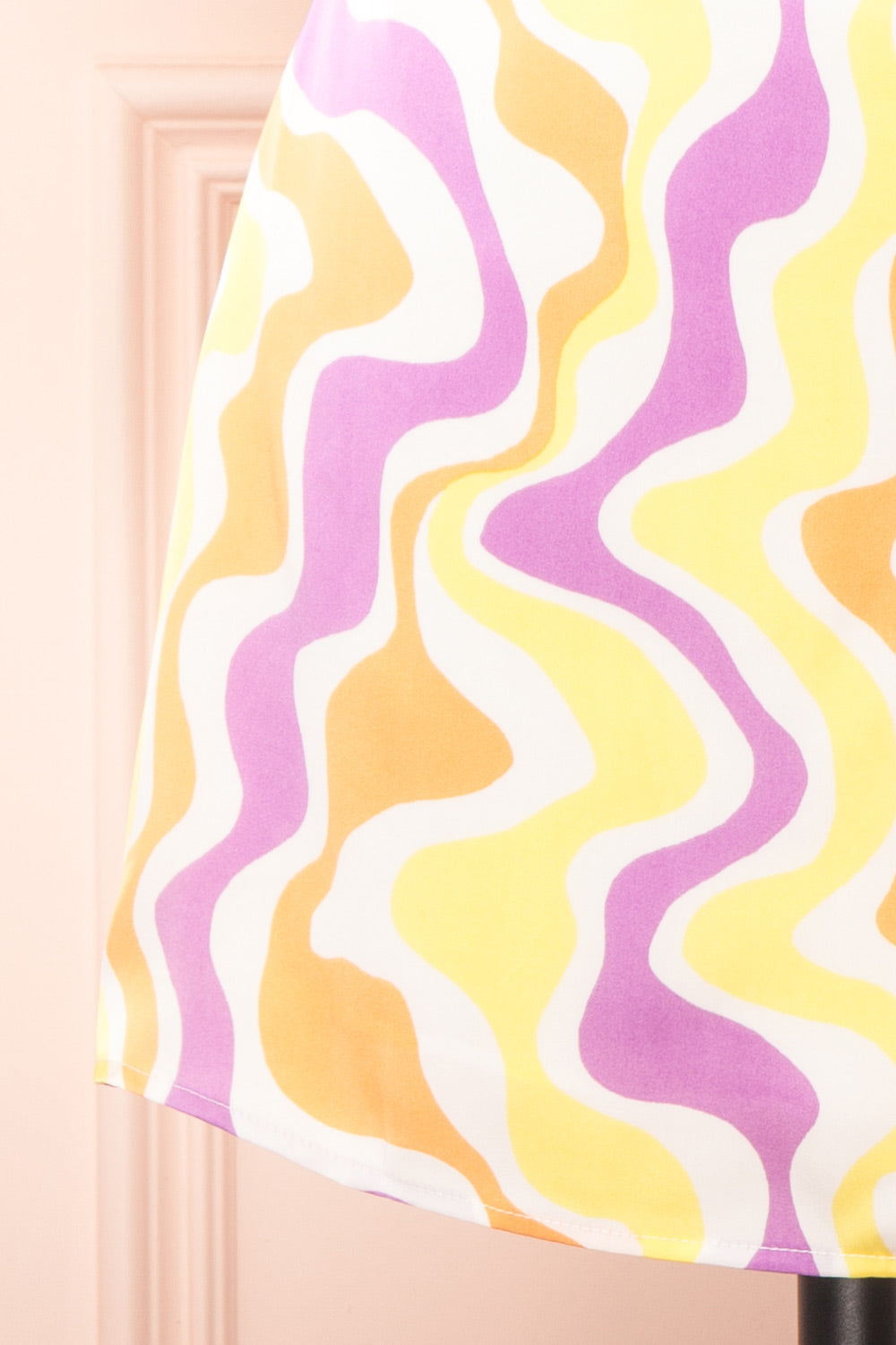 Electra Short Patterned Satin Dress | Boutique 1861 bottom