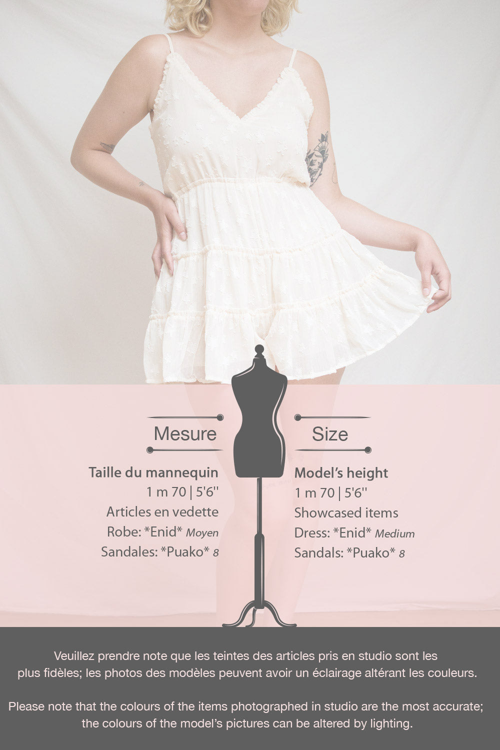 Enid Beige Star Patterned Romper w/ Thin Straps | Boutique 1861 model fiche