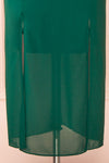 Enora Green Midi Dress w/ Side Slits | Boutique 1861 bottom
