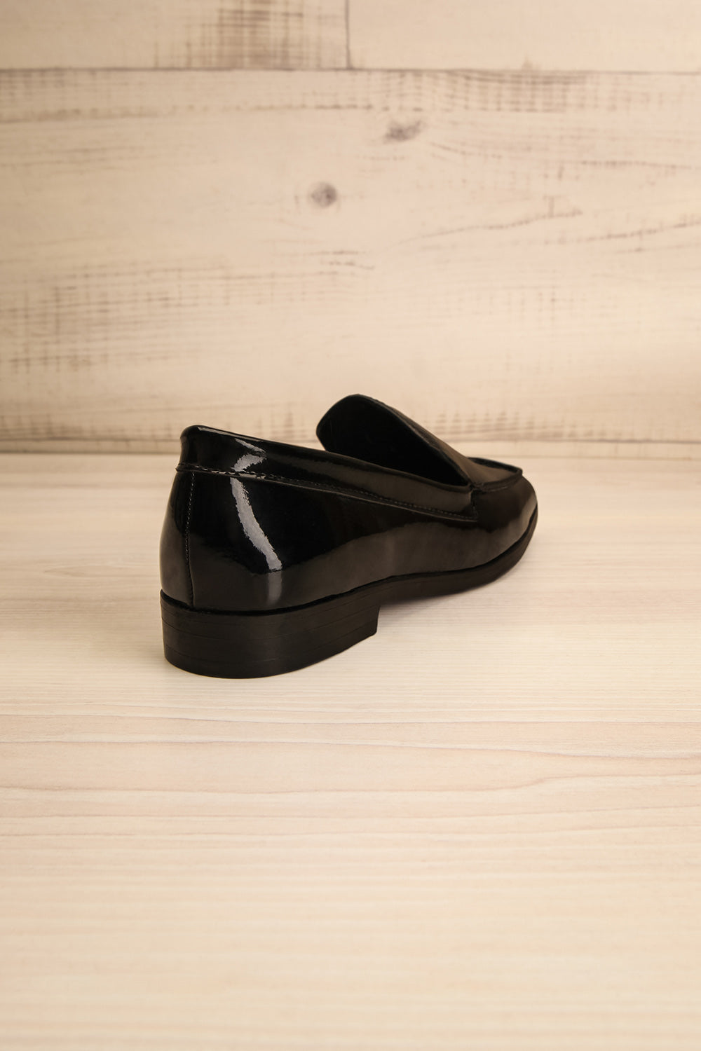 Erick Glossy Black Loafers | La petite garçonne back
