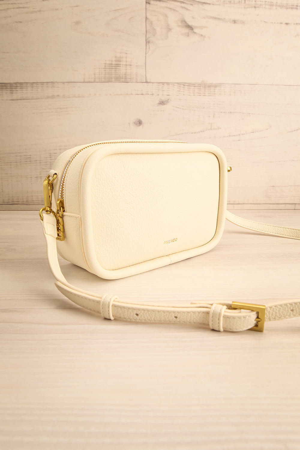 Eriqua Ivory Shoulder Bag w/ Removable Strap | La petite garçonne side view