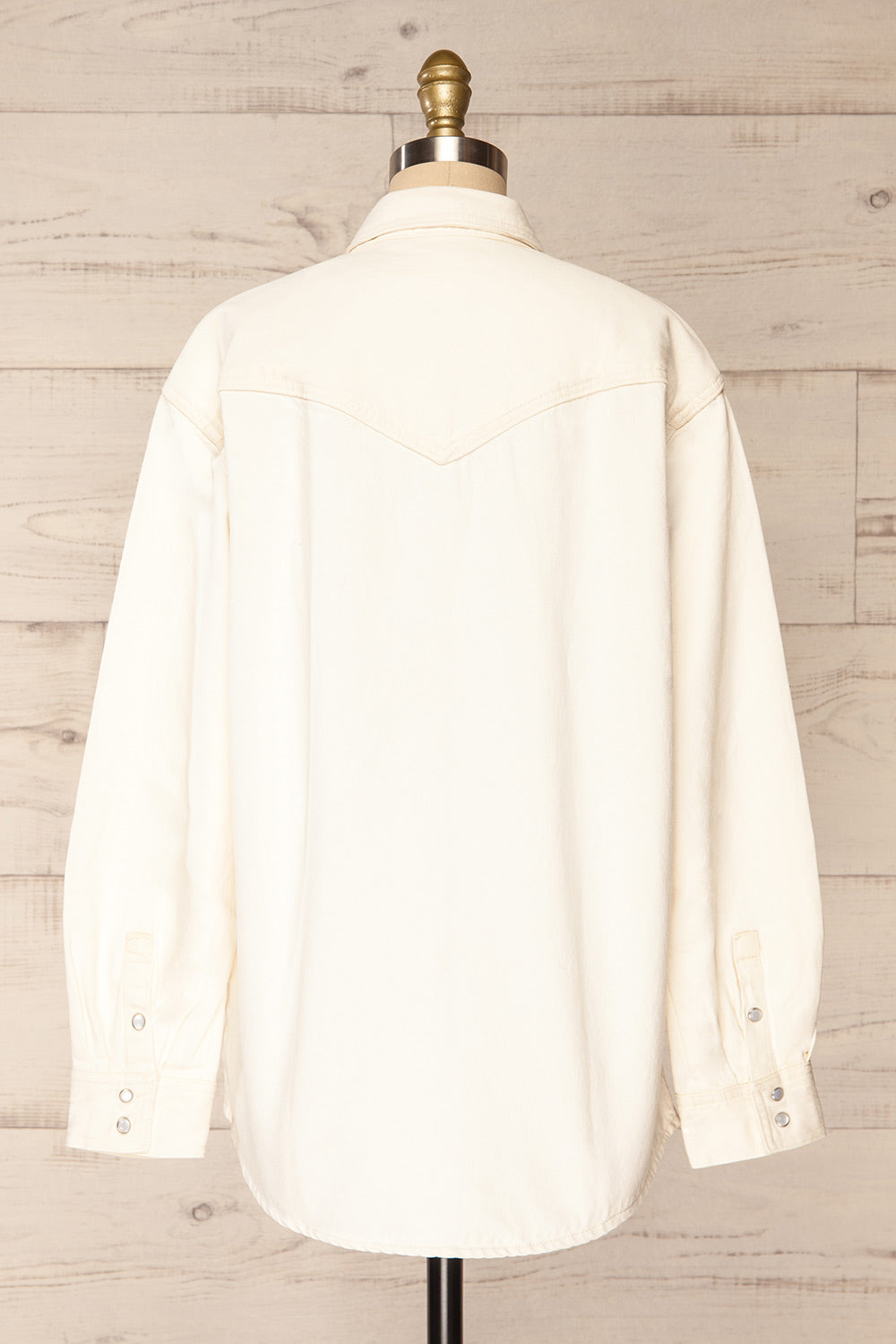 Estepona Oversized Denim Shacket | La petite garçonne back view