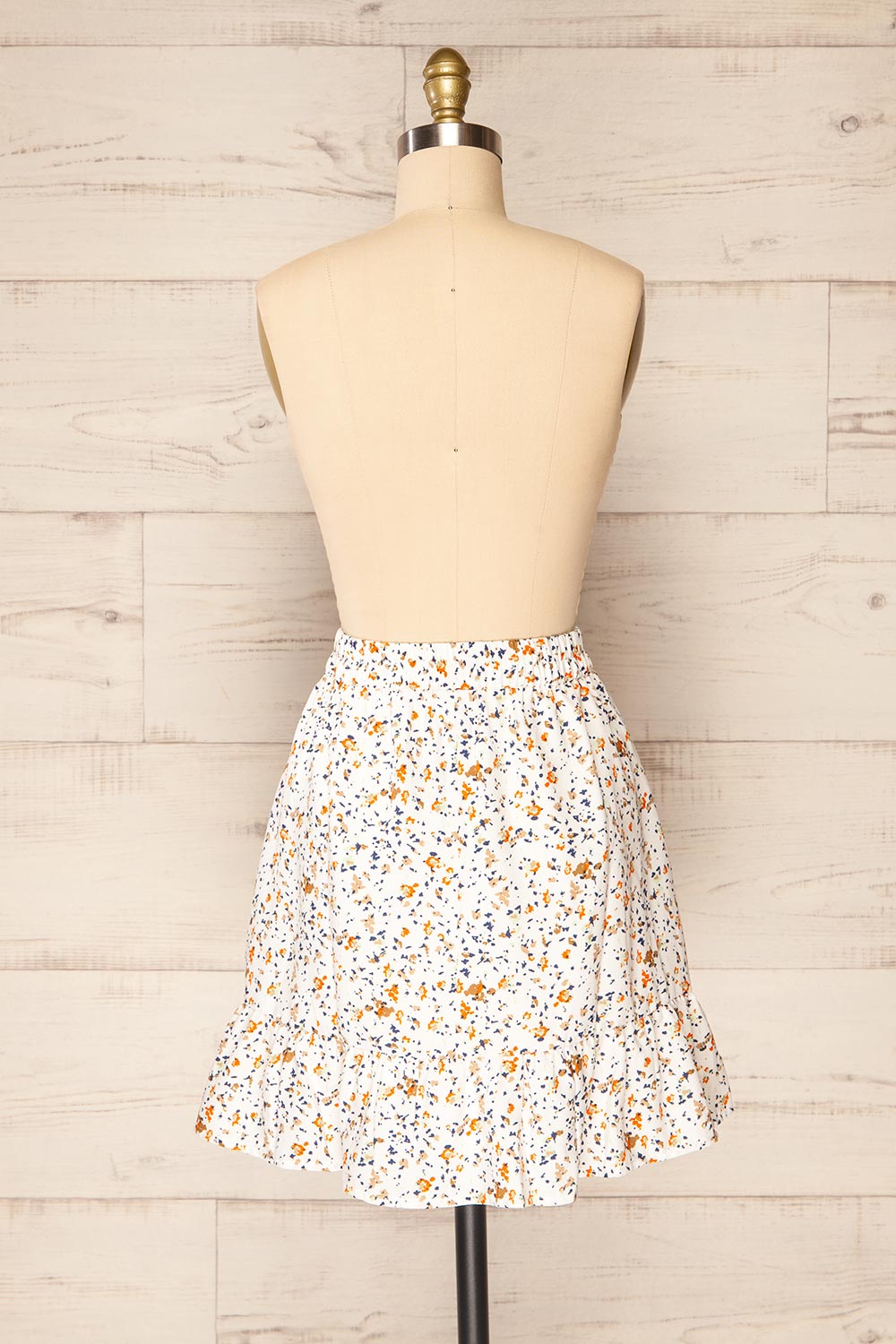 Estoril Patterned Short Skirt With Elastic Waist | La petite garçonne back view 