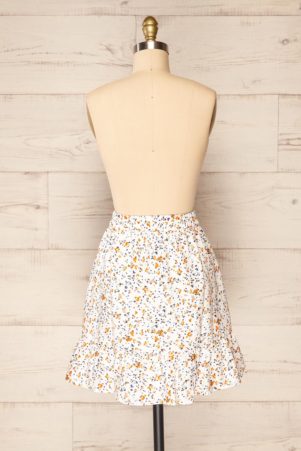Estoril Patterned Short Skirt With Elastic Waist | La petite garçonne back view