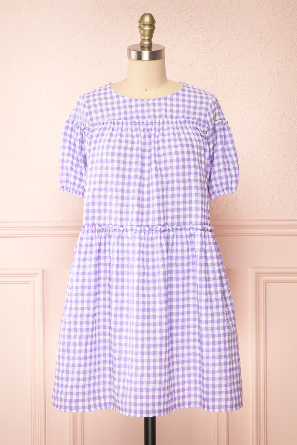 Évie Short Gingham Dress | Boutique 1861 front view