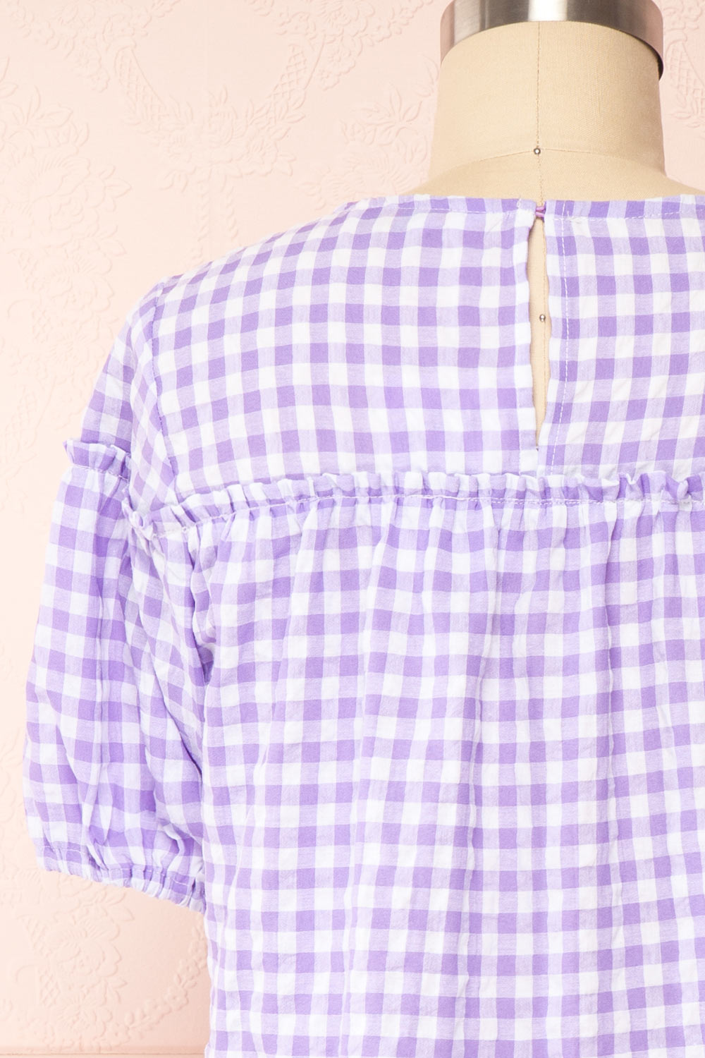 Évie Short Gingham Dress | Boutique 1861 back close up