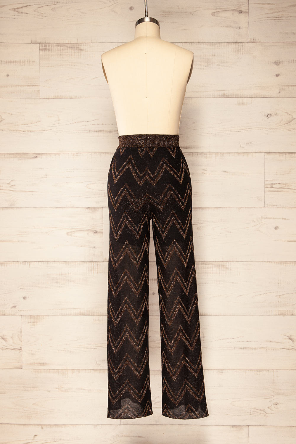 Fagerlisaeter Knit Pants w/ Metallic Thread | La petite garçonne back view