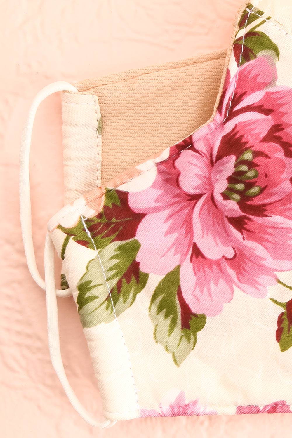 Fall Flower Face Mask | Boutique 1861 lining close-up