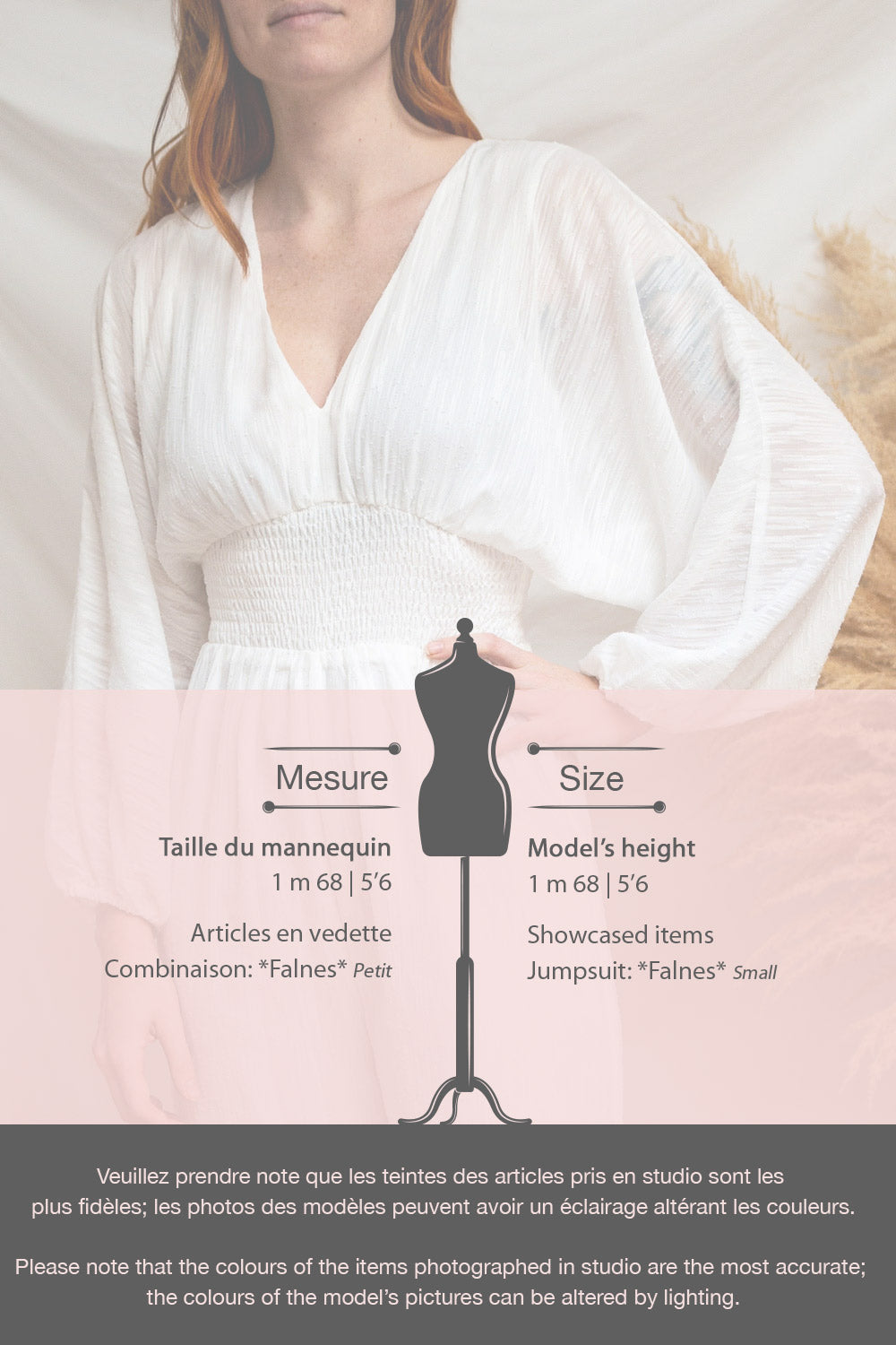 Falnes White V-Neck Wide Leg Jumpsuit | La petite garçonne fiche