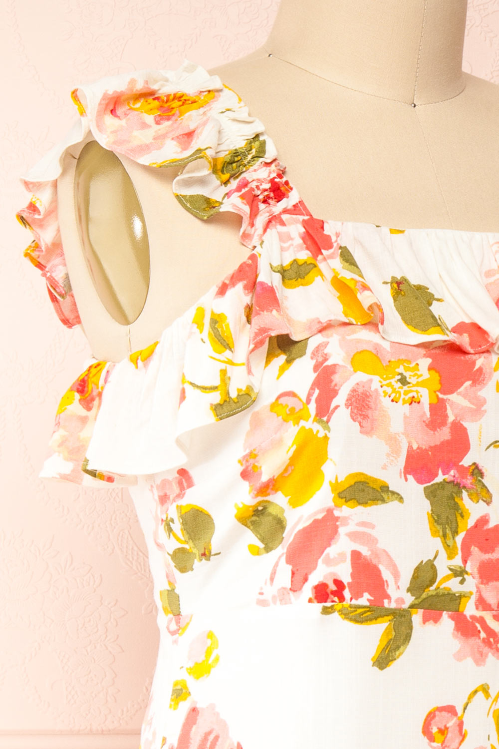 Fanella Floral Midi Dress | Boutique 1861 side close-up