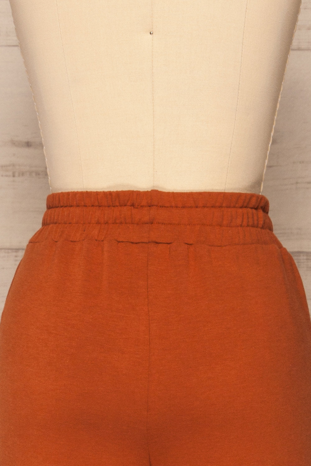 Faugeli Clay Burnt Orange Jogging Pants | La Petite Garçonne back close-up