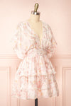 Fiona Short Floral Dress w/ Ruffles | Boutique 1861 side view