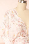 Fiona Short Floral Dress w/ Ruffles | Boutique 1861side close up
