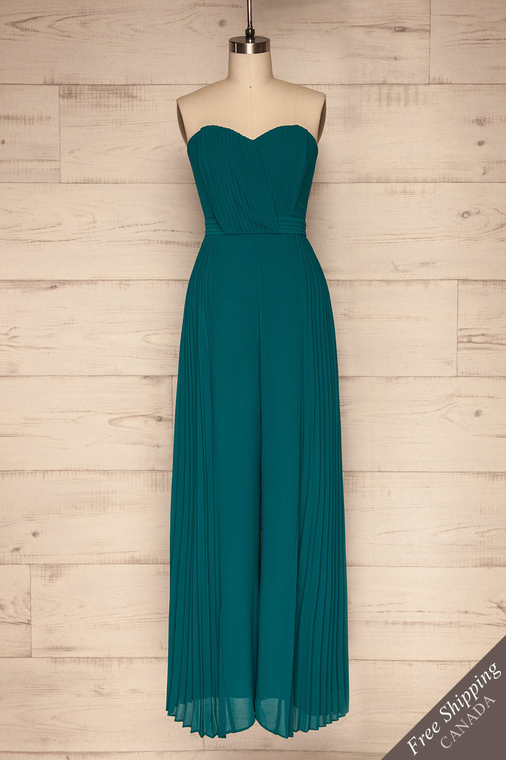 Fiorella Bustier Wide Leg Jumpsuit | La Petite Garçonne front view