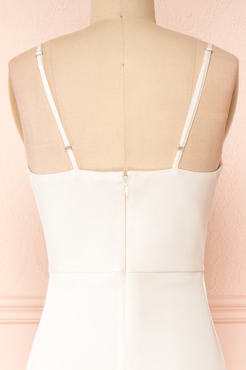 Florence Ivory Bridal Satin Maxi Dress | Boudoir 1861 back close-up