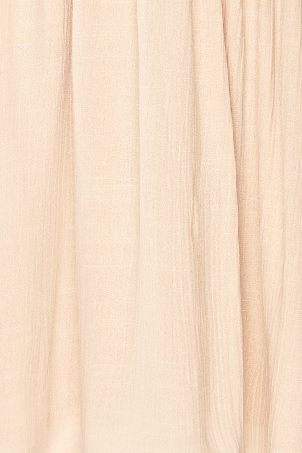 Forgia Taupe Short Faux-Linen V-Neck Dress | La petite garçonne fabric