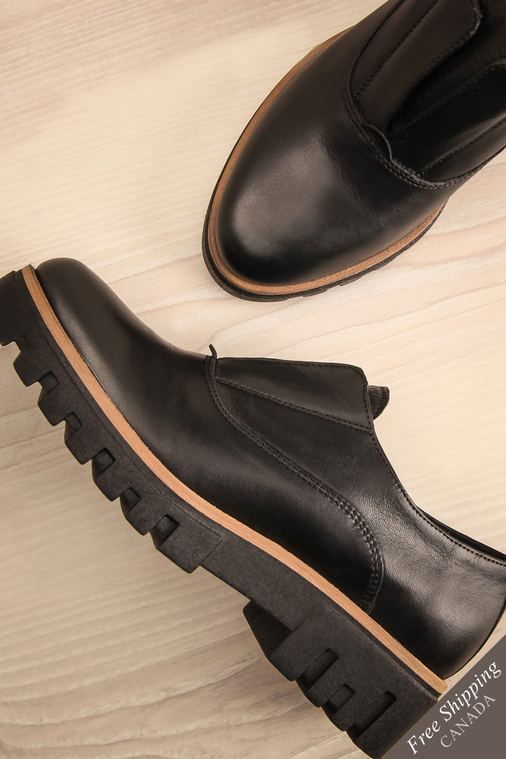 Forth - Black leather Ateliers flat shoes