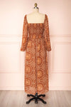 Frankie Rust Paisley Pattern Midi Dress | Boutique 1861 back view