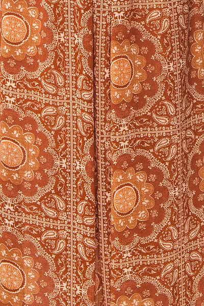 Frankie Rust Paisley Pattern Midi Dress | Boutique 1861 fabric