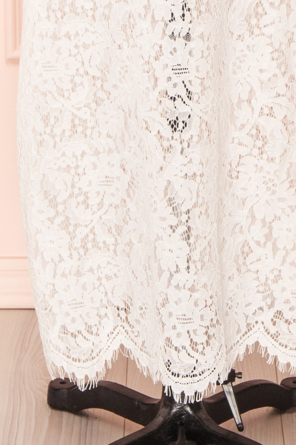 Freema Lace Maxi Dress w/ Slit | Boutique 1861 bottom