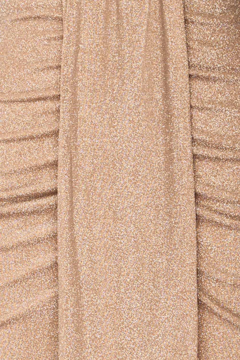 Feklora Sparkly Midi Dress w/ Long Sleeves | La petite garçonne fabric