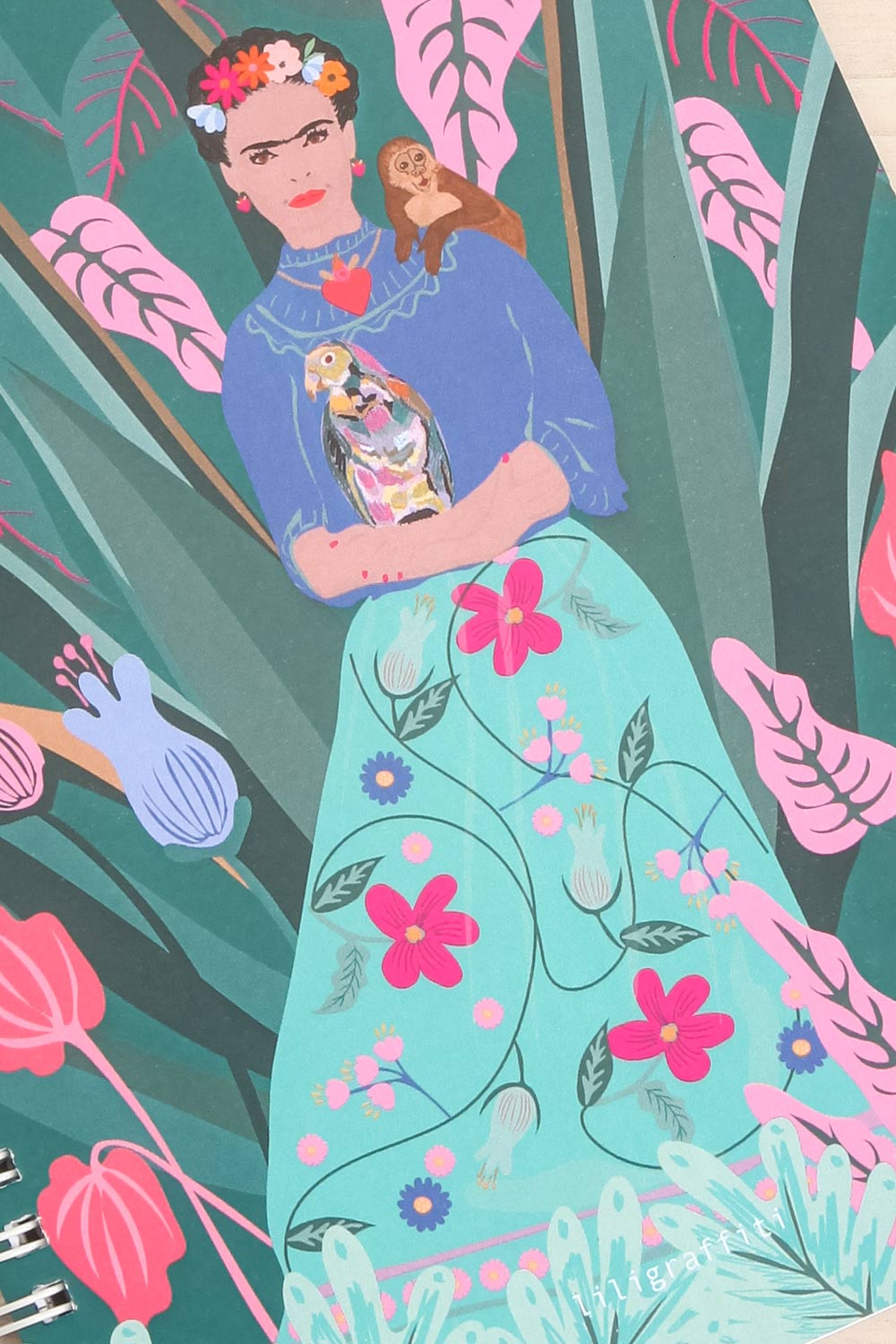 Frida Spiral Notebook | Maison Garçonne close-up