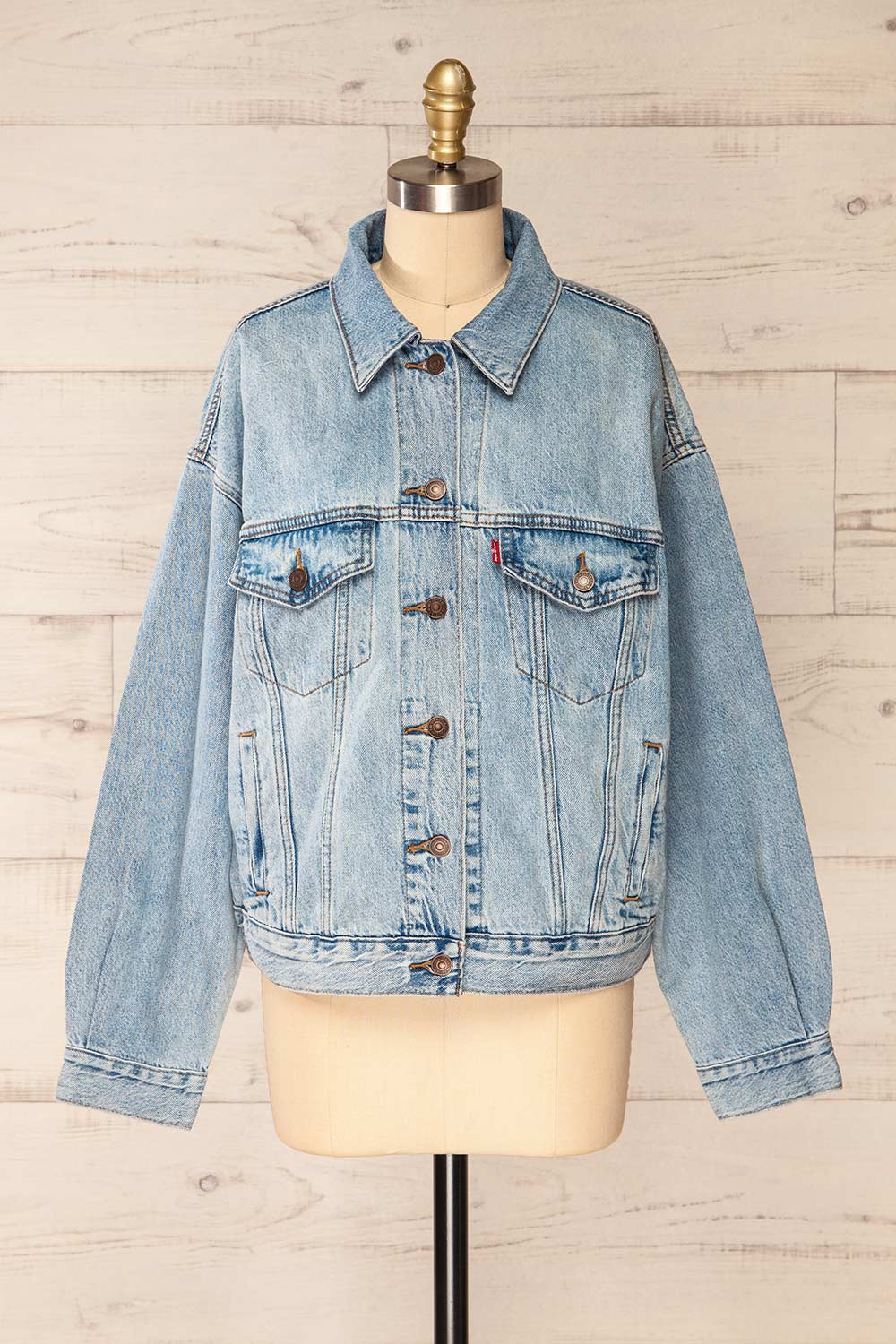 Frontera Oversized Denim Jacket | La petite garçonne front view