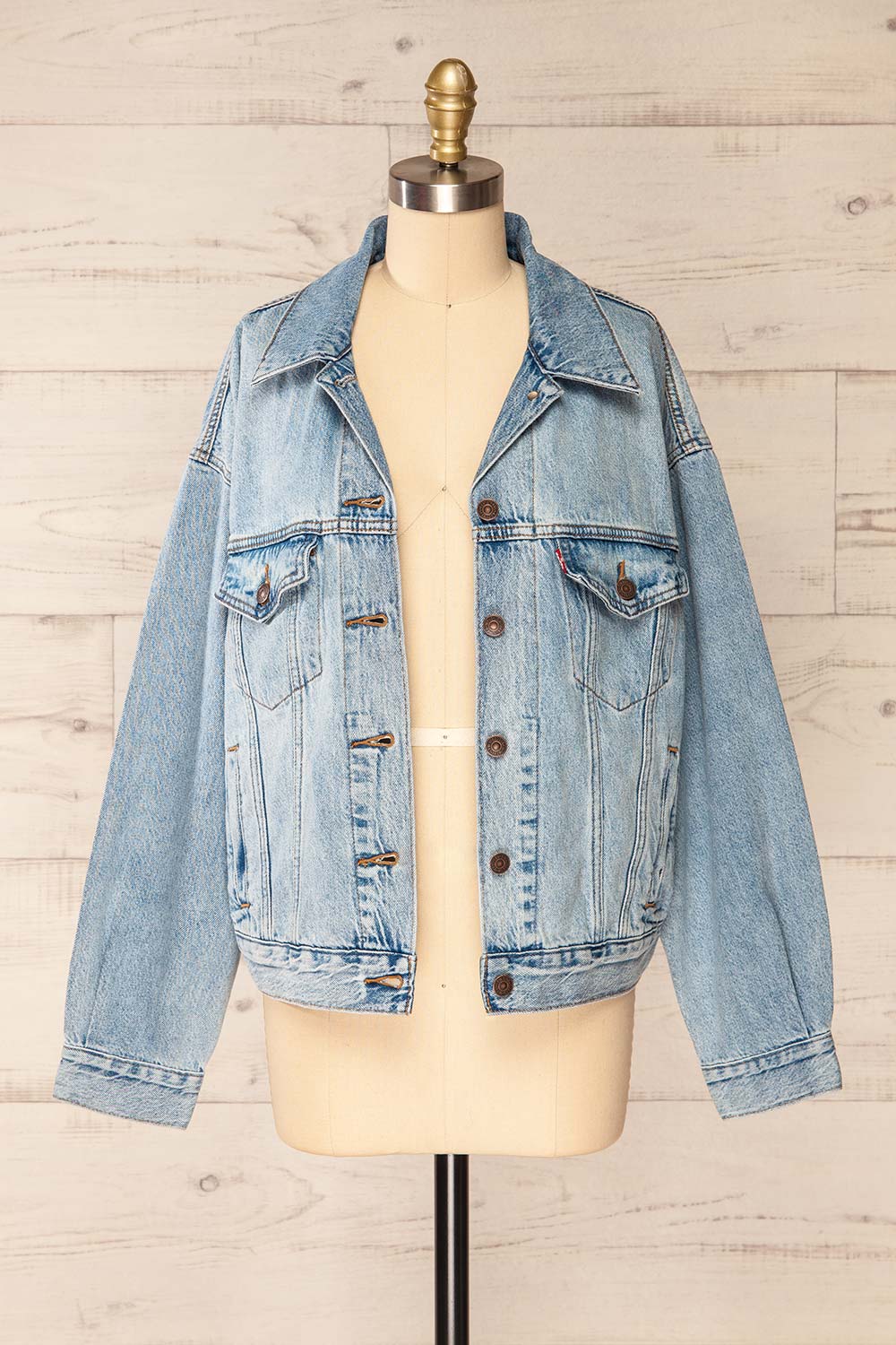 Frontera Oversized Denim Jacket | La petite garçonne open view