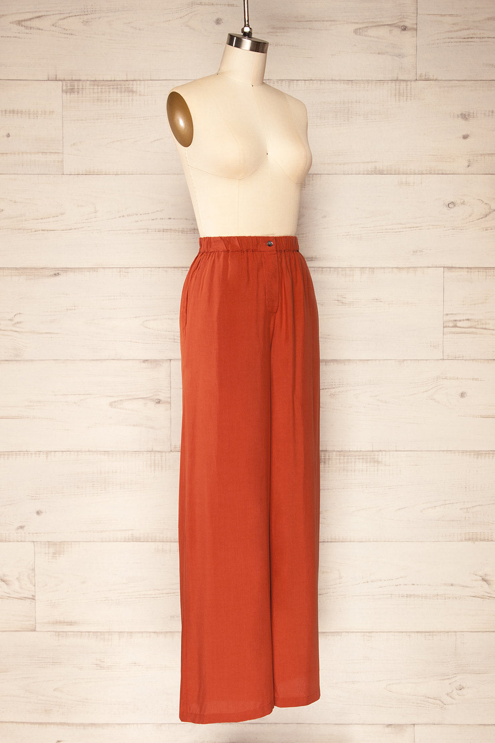 Fulgatore Orange High-waisted Wide Leg Pants | Boutique 1861 side view