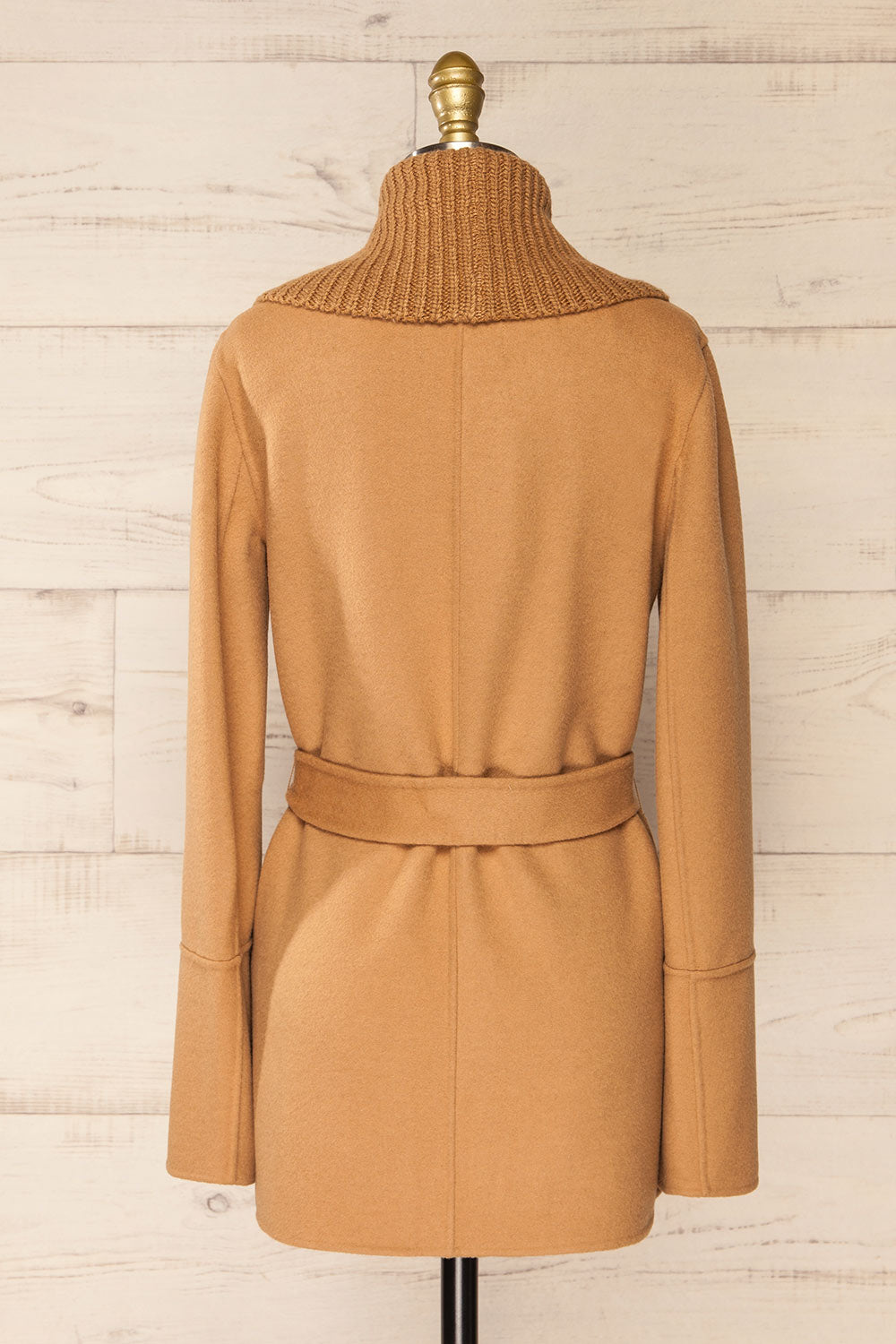 Gabby Caramel Trench Coat w/ Belt | La petite garçonne back view