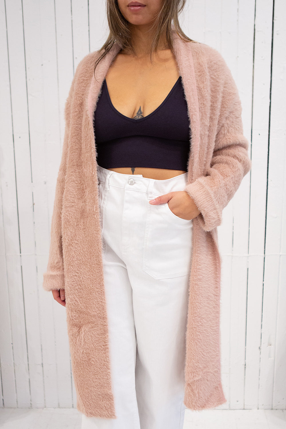 Carpi Black Stretchable Bralette Crop Top | La petite garçonne