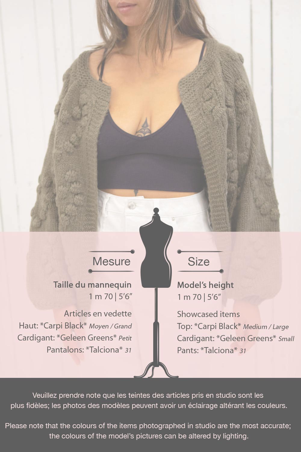 Geleen Cream Textured Knit Cardigan | La petite garçonne fiche