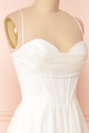 Genevieve Sparkly Cowl Neck Bridal Dress | Boudoir 1861 side close-up