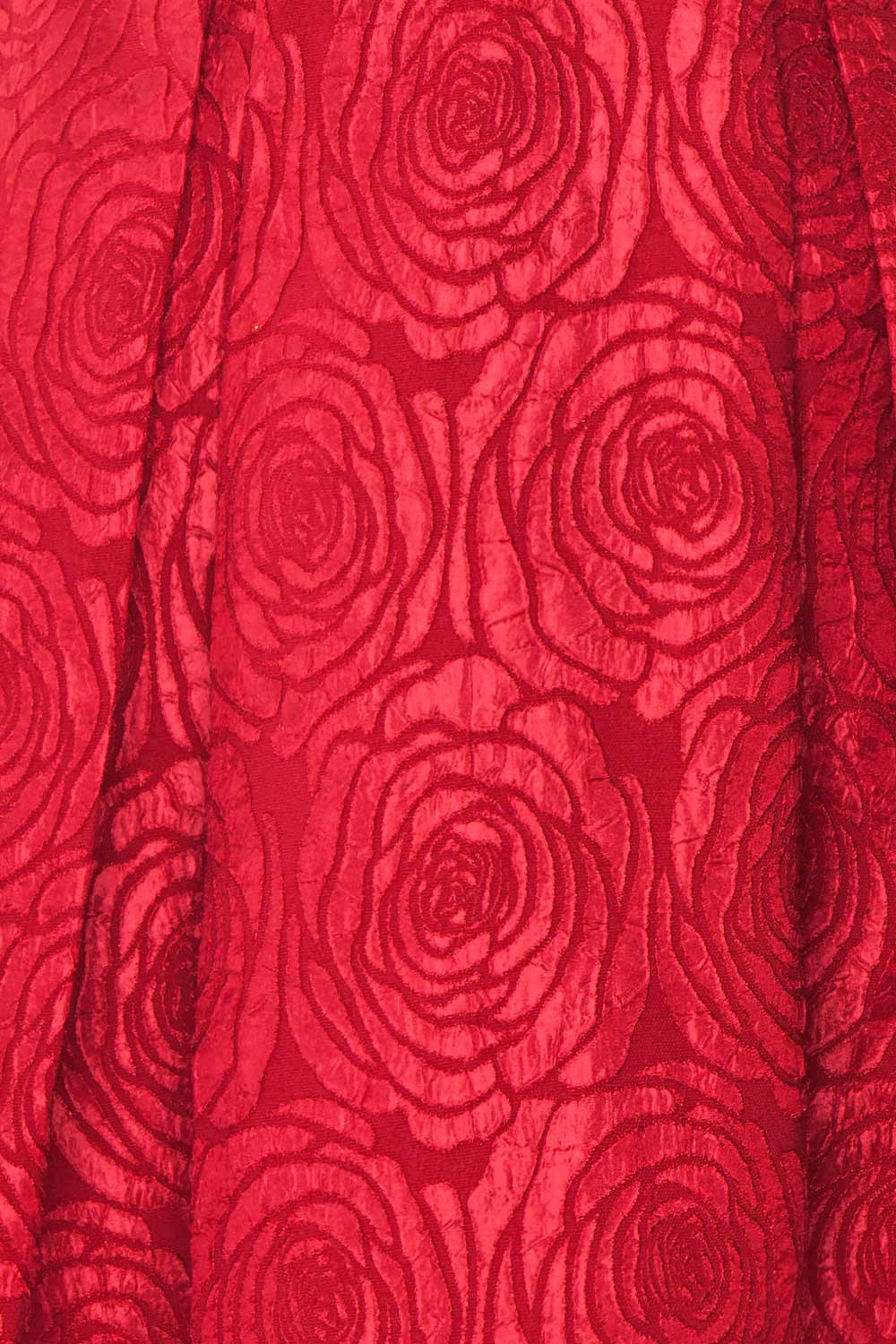 Georgina Red A-Line Cocktail Dress fabric detail | Boutique 1861